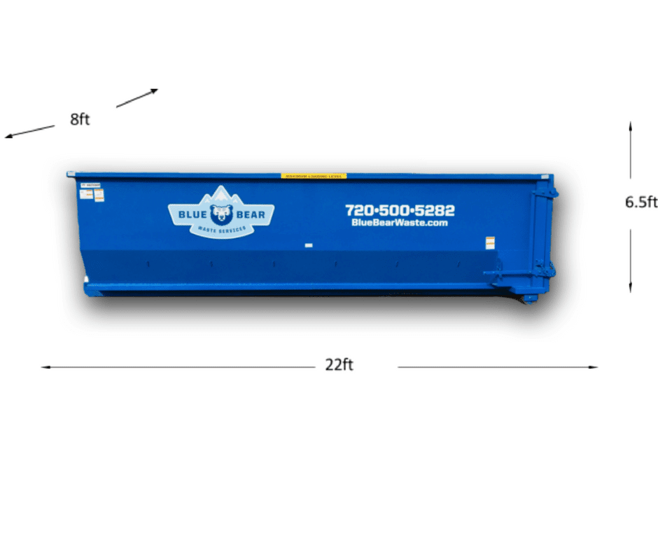 30 yard roll off dumpster dimensions - Blue Bear Waste