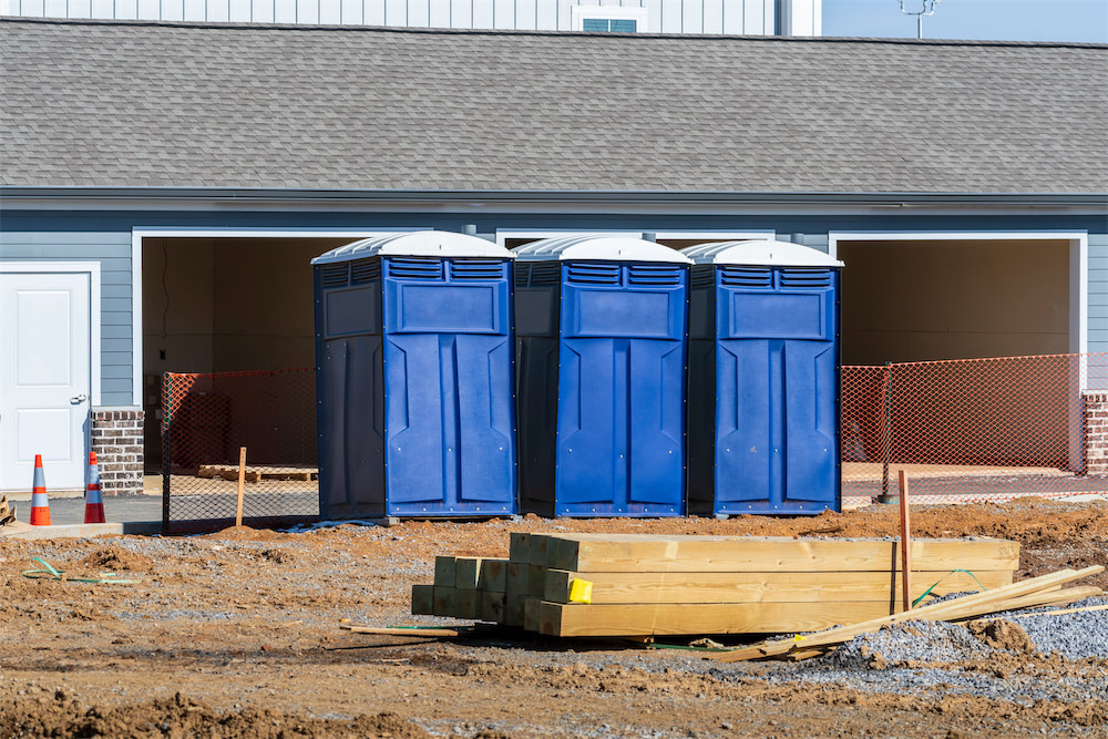 Construction jobsite portable toilet rentals